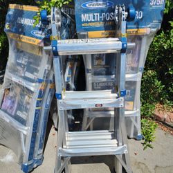 Werner
5 in 1 Multi Pro 14 ft. Reach Aluminum Adjustable Multi Position Ladder 375 lb. (New)