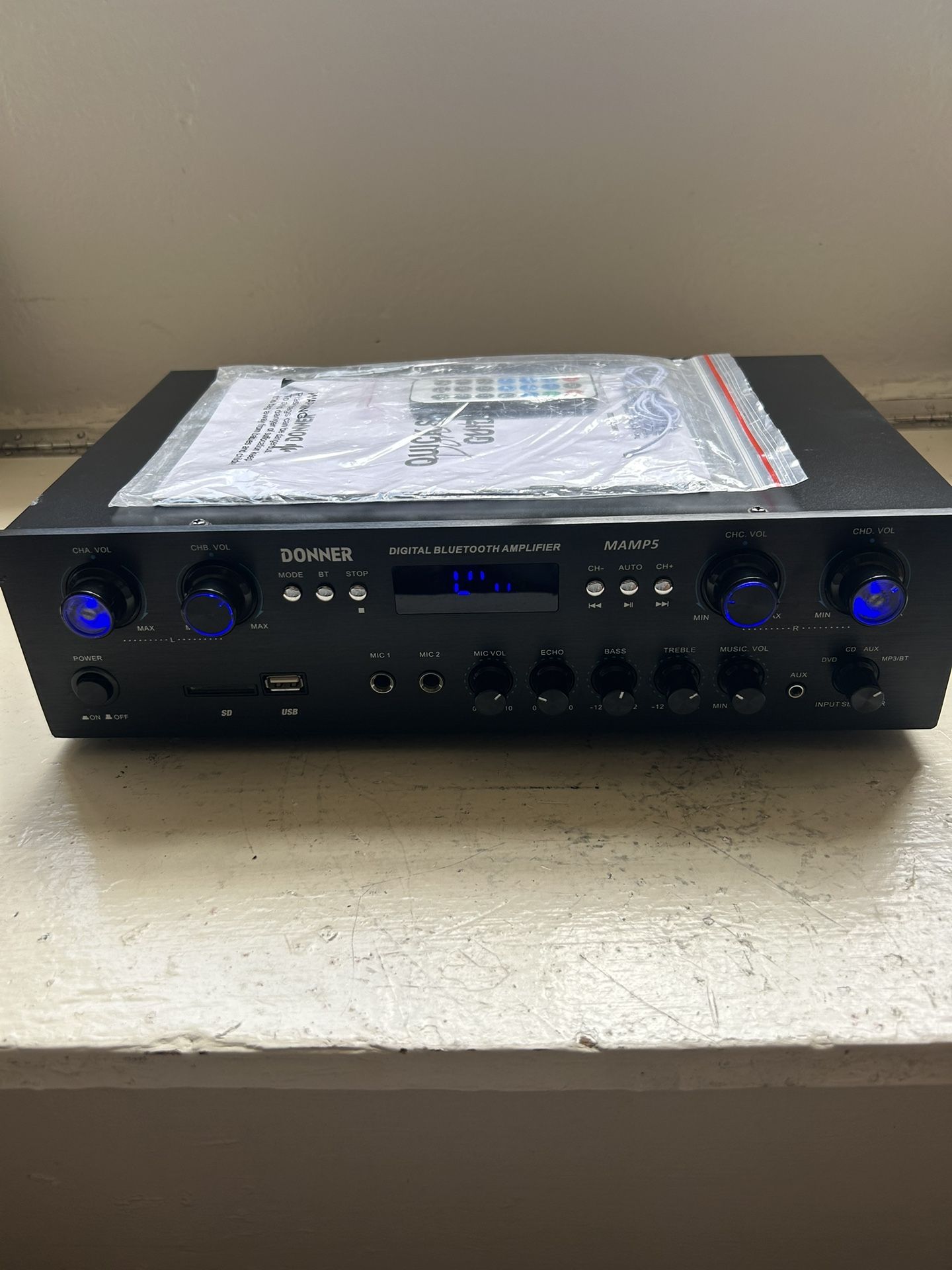 Donner Bluetooth 5.0 Stereo Audio Amplifier Receiver