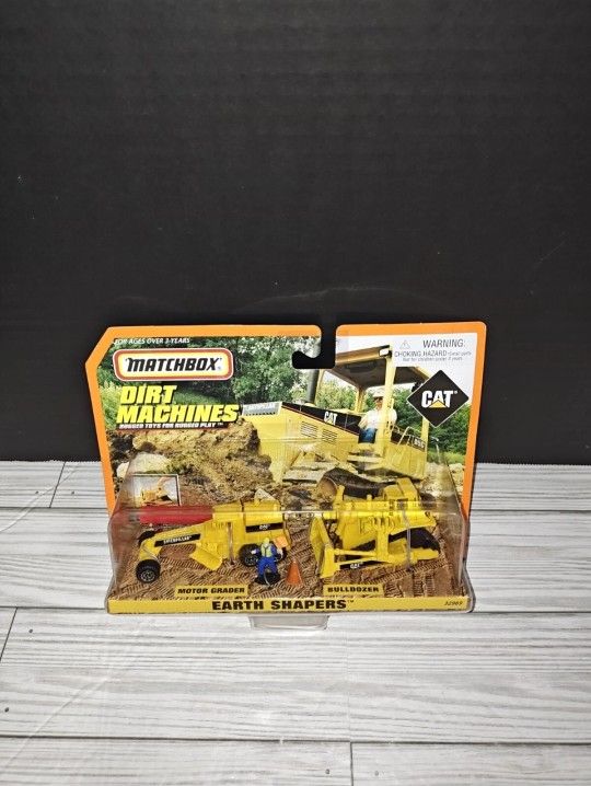 1997 Matchbox Dirt Machines Earth Shapers Motor Grader Bulldozer #32969 NEW Vtg