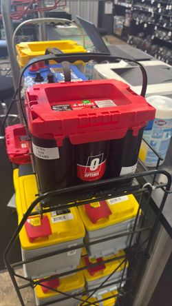 Red Yellow And Blue Optima Batteries