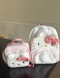 Small Pottery Barn Hello Kitty backpack with a lunch box