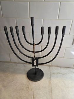 tag Forged Twist Black Iron Menorah