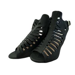 Ashley Blue Faux Suede Ankle Boots-11