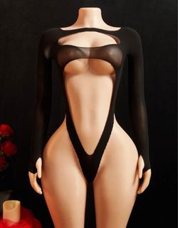 Sheer fishnet one piece