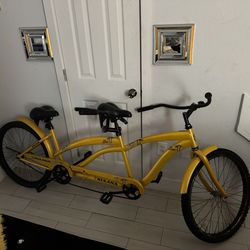 Yellow 2 Seater Bicycle