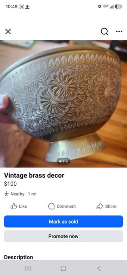Vintage brass bowl