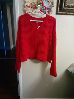 Red Knit Sweater