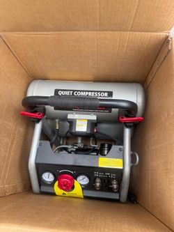 4.5 Gal. 175 PSI Portable Electric Oil-Free Quiet Twin Stack Jobsite Air Compressor w/Rubber Wheels and 2-Quick Couplers