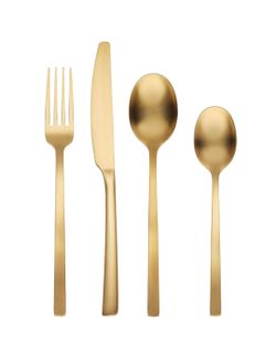 Gold Flatware Set 4 Pieces
