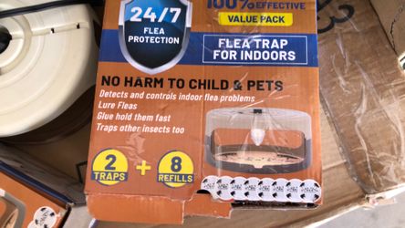 Free flea traps don’t include sticky sheets. Don’t ask if it’s available