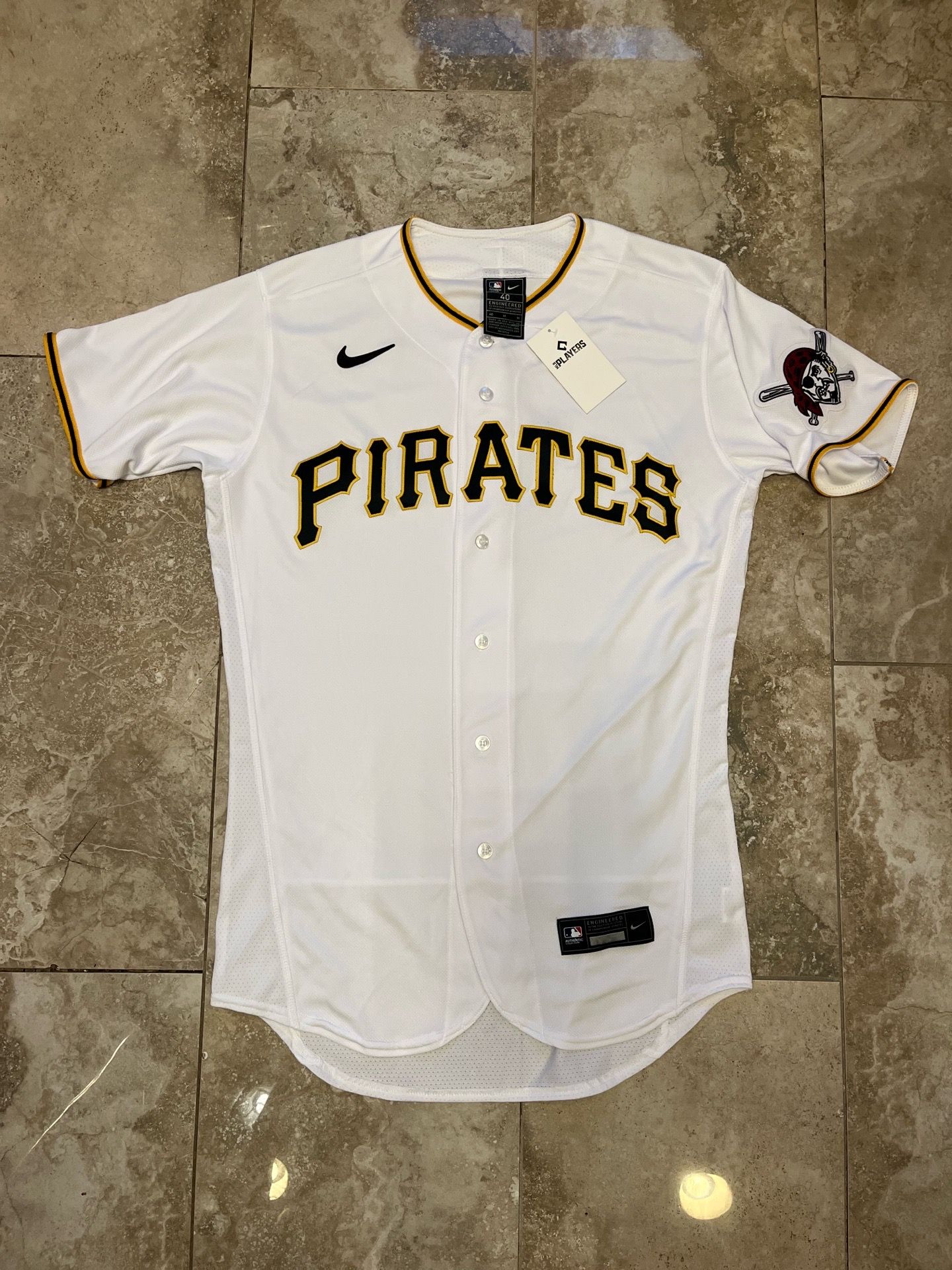 Authentic Pittsburgh Pirates Elite Flex Base Home White Jersey 48 Reg.$284 Size Xl