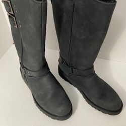 UGG Austrailian Jasper Womens Size 6 Black Buckle Boots