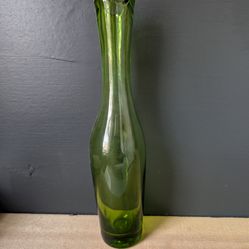 Vintage Green Blenko Bud Vase