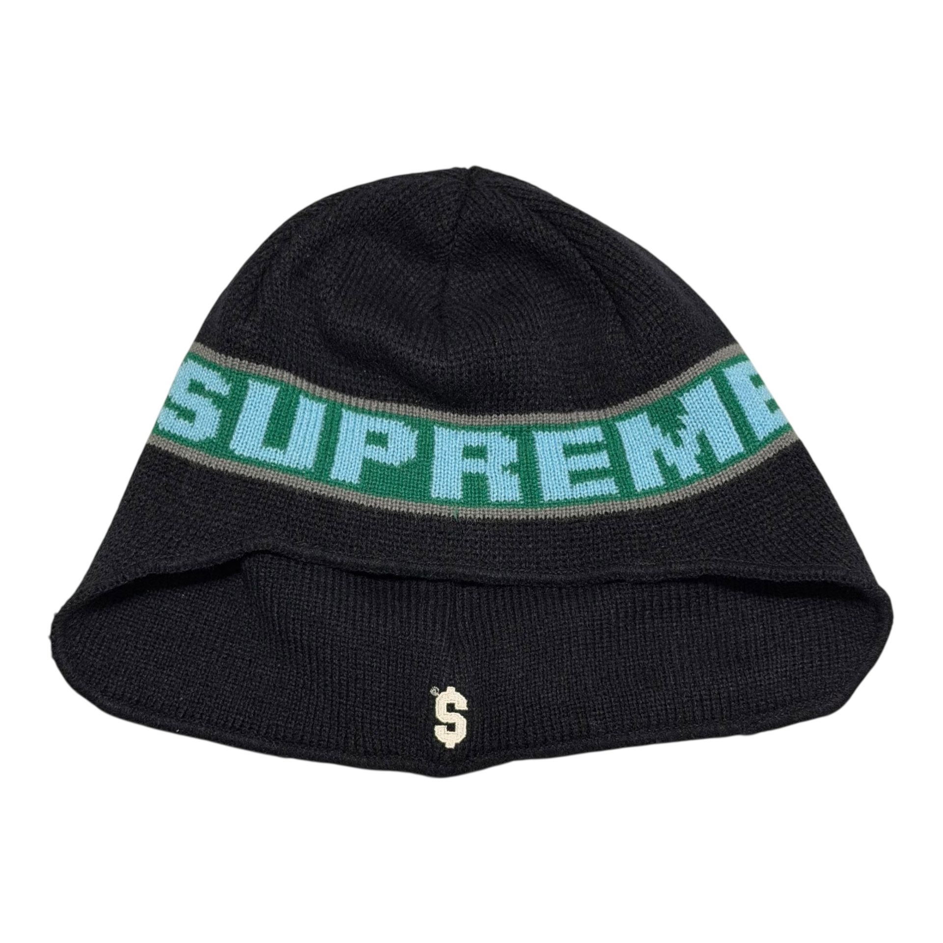 RARE Supreme New York Earflap Navy Blue Green Beanie FW23 One Size Fits All OSFA Skater