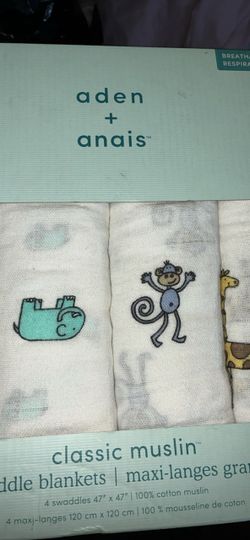 Aden + Anais Classic Muslin Swaddle Blankets 4-Pack