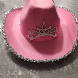 Pink Cowgirl Hat 3 light settings like new 