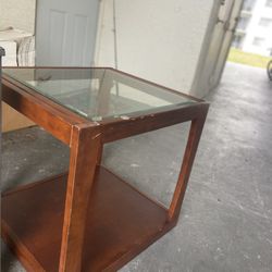 Wooden Glass Table