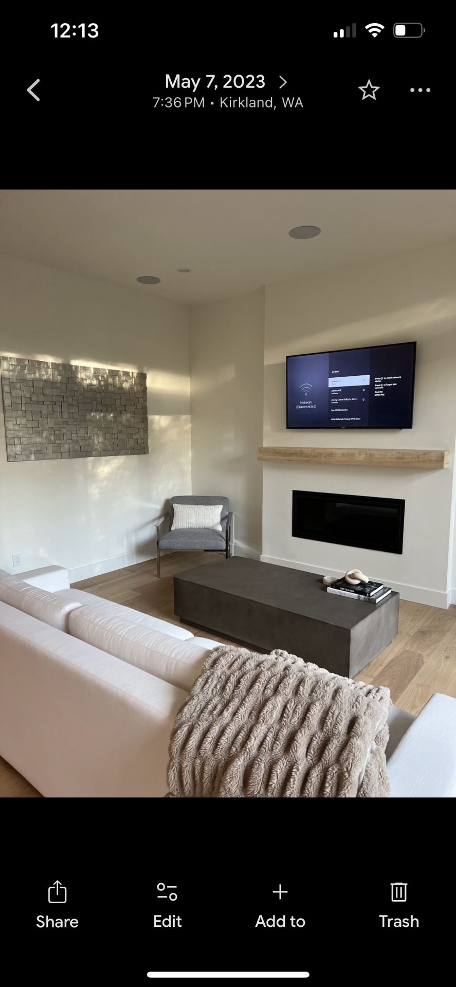 Grey Concrete Coffee Table