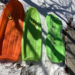 Three snow sleds in good condition