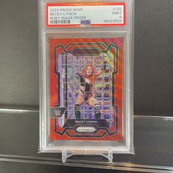 Becky Lynch - 2024 WWE Prizm Ruby Wave - PSA 9