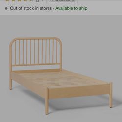 Twin Bed Natural Wood 