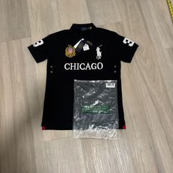 Black Chicago Polo Size L
