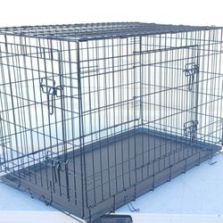 Like New 36" Long Large Double Door Collapsible Dog  Crate
