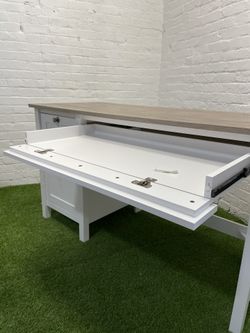 The gray barn orchid gulch cheap farmhouse computer desk with drawers
