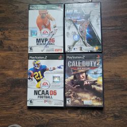 4 IN VERY GOOD SHAPE PS2 GAMES (MLB06 COMES WITH AN EXTRA PS3 MLB 08 THE SHOW) $15.00 EACH.