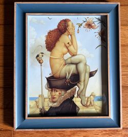 Michael Parkes "Summer & Winter" Framed Surreal Fantasy Art Print  10”x12