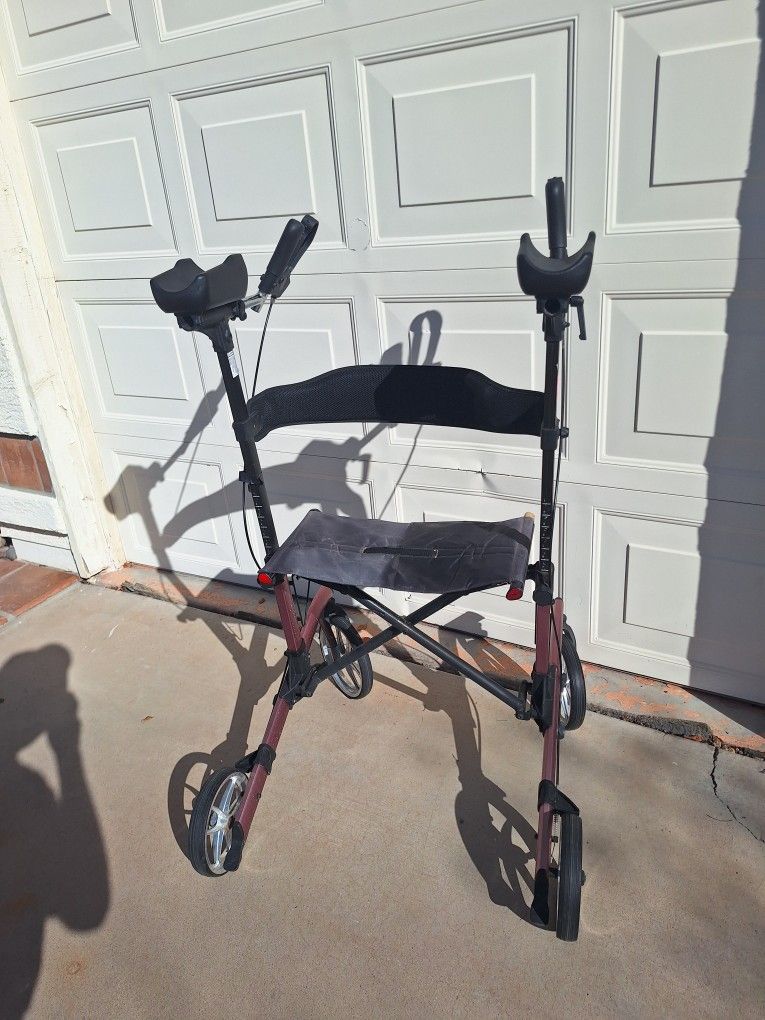 Oasis Space Upright rollater Walker Fore Arm Support Seat and Breaks
