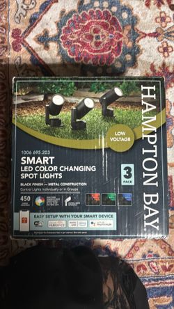 Hampton Bay Smart spot lights (3) led changing