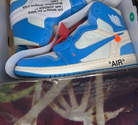 Air Jordan Retro High Off white University blue UNC Sz 11