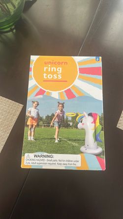 Unicorn  ring Toss. Kids 4+yrs, 6 toss ring, no holds, New in box
