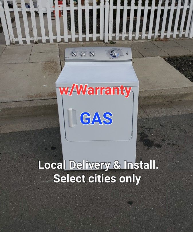 Clean Good Working GE GAS dryer Local Delivery With Warranty 