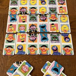 Vintage 1990s Sesame Street Muppets Dominoes Complete Set- 30 Pieces
