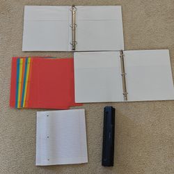 Moving sale!Office supplies School supplies Binders Filler paper Binder dividers Hole punch