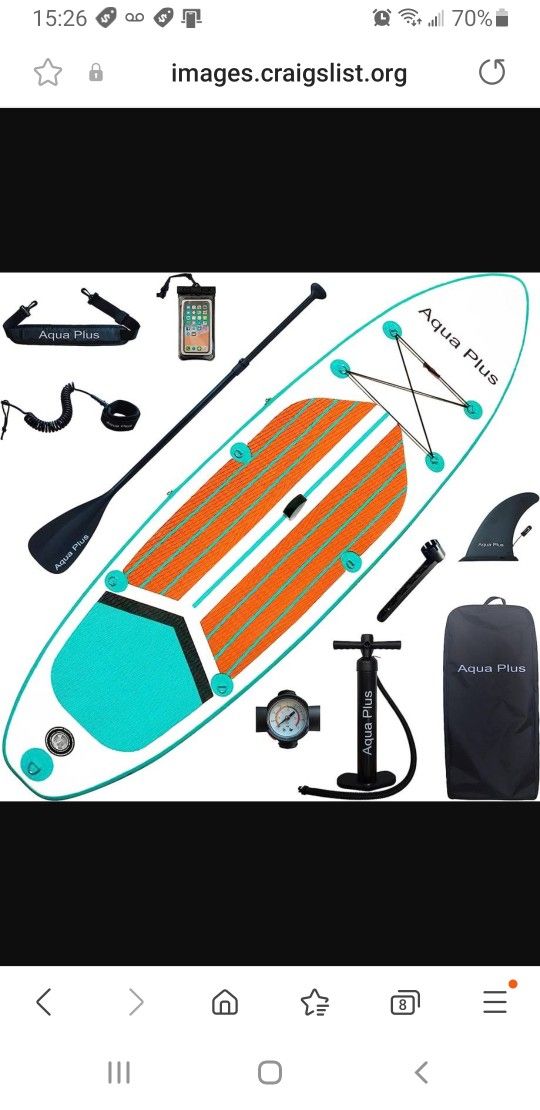 Aqua Plus 11'x33"x6" Inflatable SUP for All Skill Levels