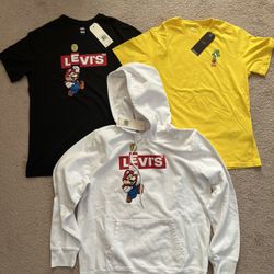 Nintendo x Levi’s Shirts M + Hoodies L Mario Men’s Clothing NWT