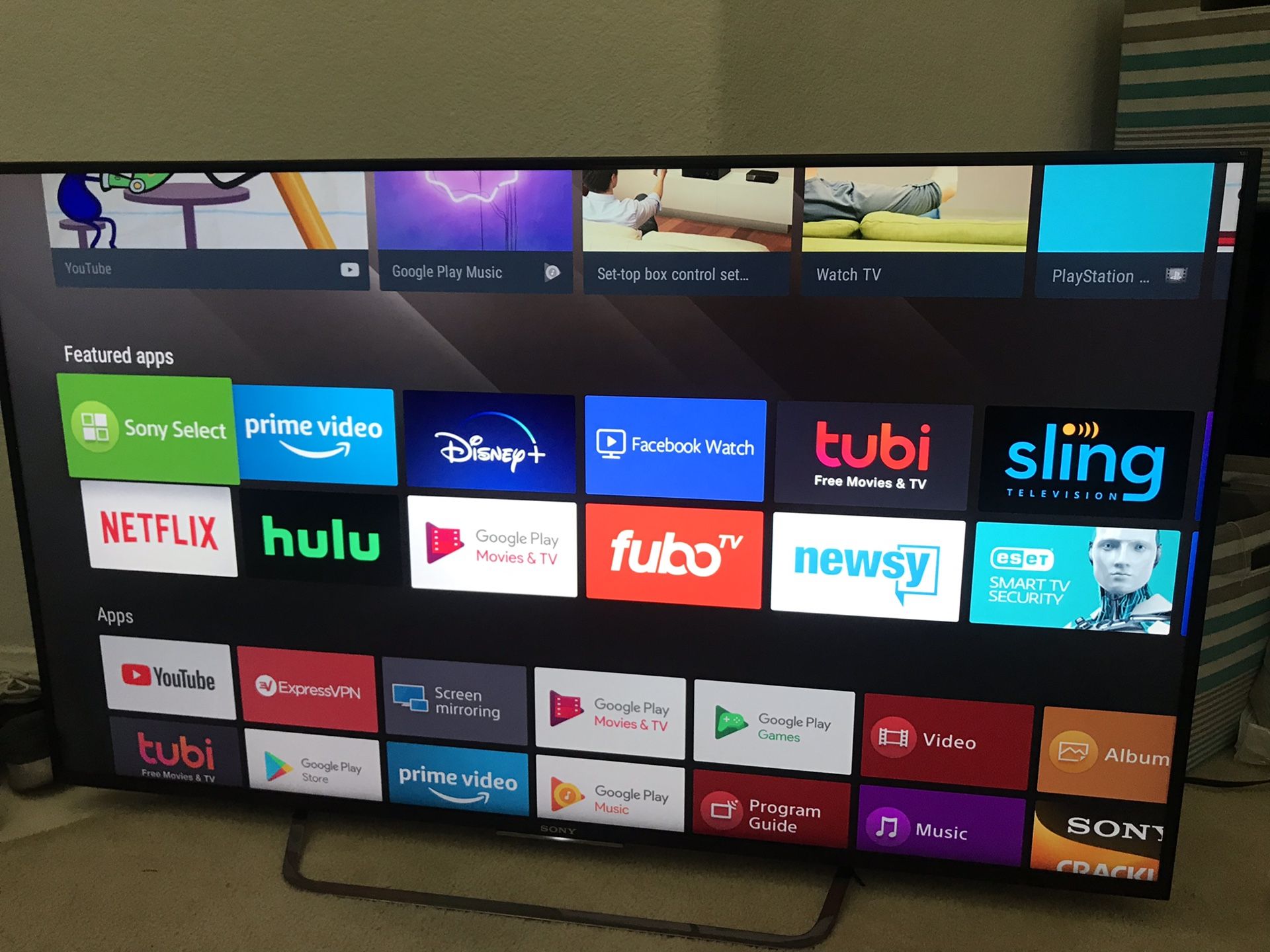 Sony 55” Bravia 4K Smart Android TV