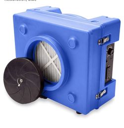 B-Air RA-650 HEPA Air Scrubber Commercial Industrial Grade Air Purifier Negative Air Machine for Water Damage Restoration, Blue