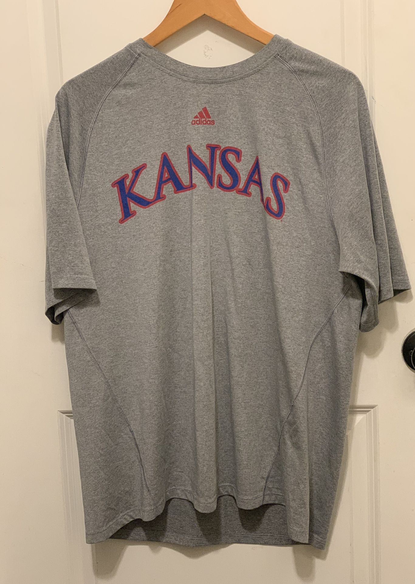 Adidas Kansas Jayhawks Basketball Tshirt Size Large Gently Used 