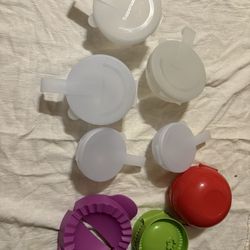 Tupperware vegetable storage containers. 