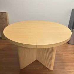 Modern Round Expandable Dining Table