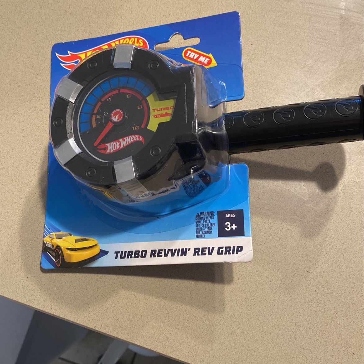 HOT WHEELS Turbo Revvin Rev Grip for Bike Handle, Lights and Sound (NEW