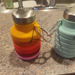 Two Collapsible Water Bottles 