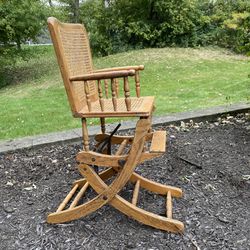 Rare Oak Antique Rocking/High Chair