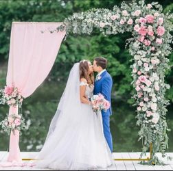 Square Backdrop Stand Gold Metal Wedding Arch Stand 6.6FT x 6.6FT
Square Arch Balloon Arch Frame for Wedding Ceremony Birthday Party Baby Shower Anniv