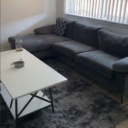 Sectional Sofa, L-Shape Couch with Wide Lounge,