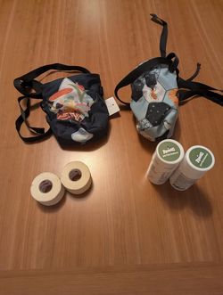 Climbing Chalk Bag, Tape, and Rhino Hand Cream 2 Sets Lightly Used